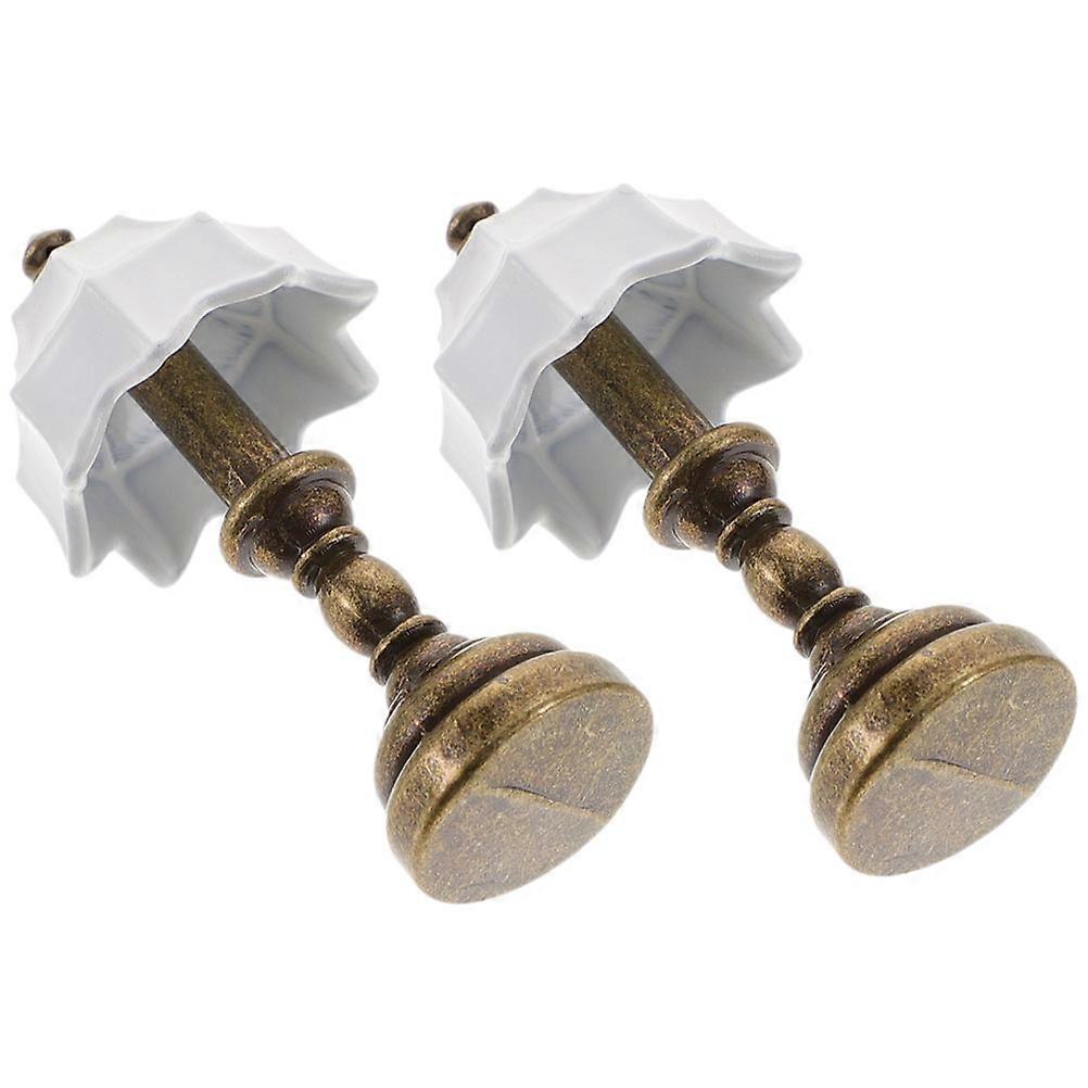 Dollhouse Miniature Scene Model Miniature Metal Table Decoration Coffee Iron for 2Pack