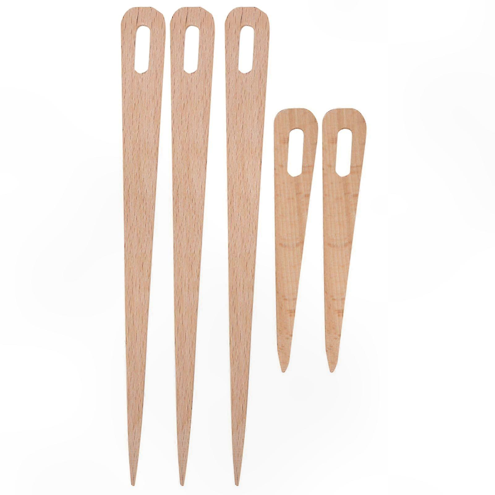 5-Pack Wooden Tapestry Weaving Tools for DIY Crafting Projects