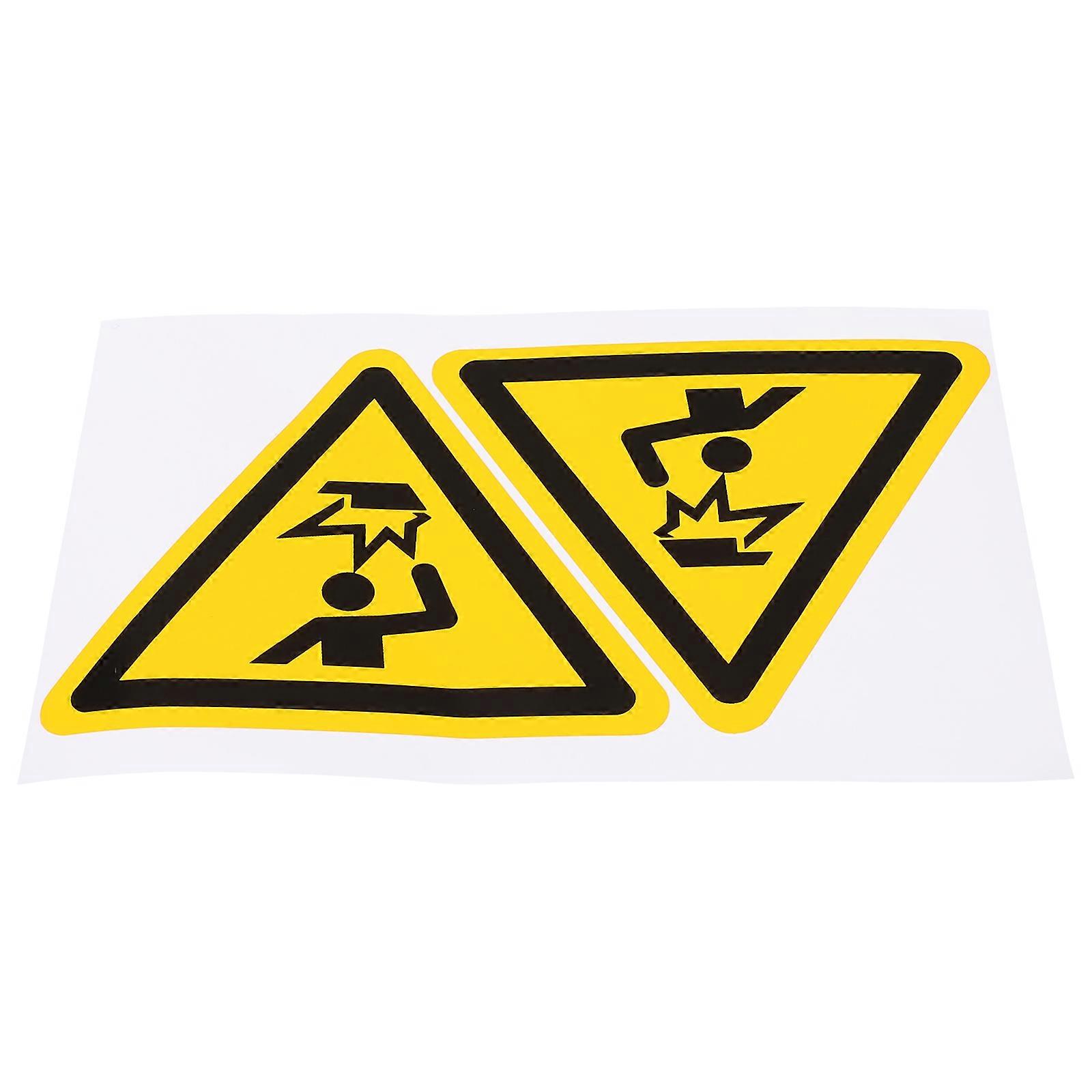 Caution Decals Head Collision Warning Signs For Safety Reminder In Various Environments Featuring Durable PVC Material 2Pack
