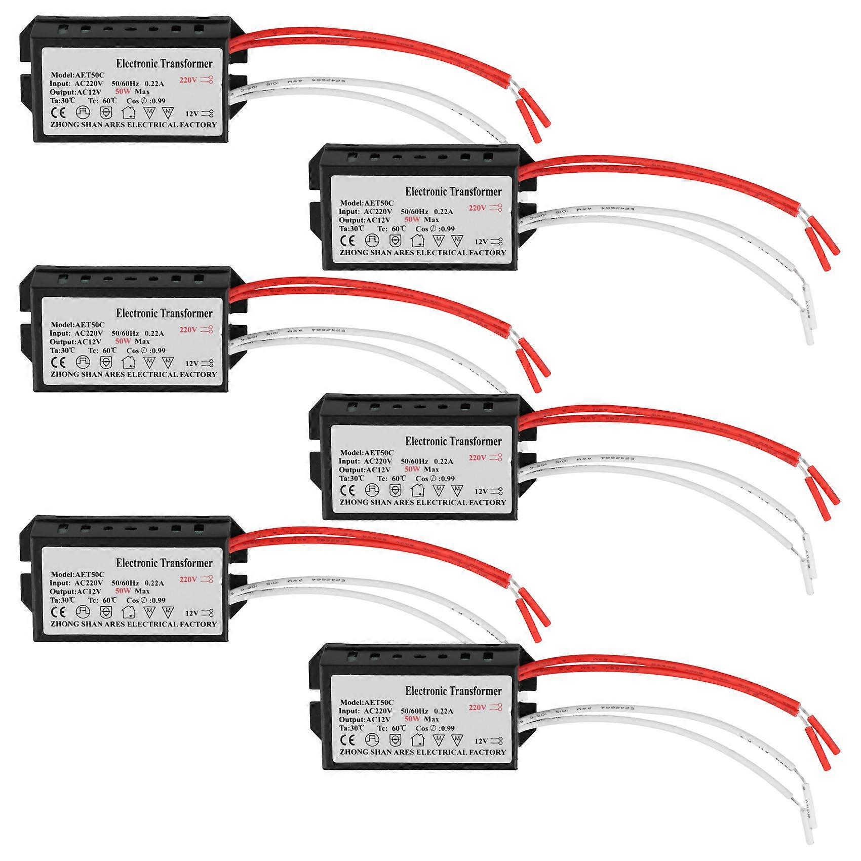 6pcs Electronic Transformer 220V to 12V Adapter