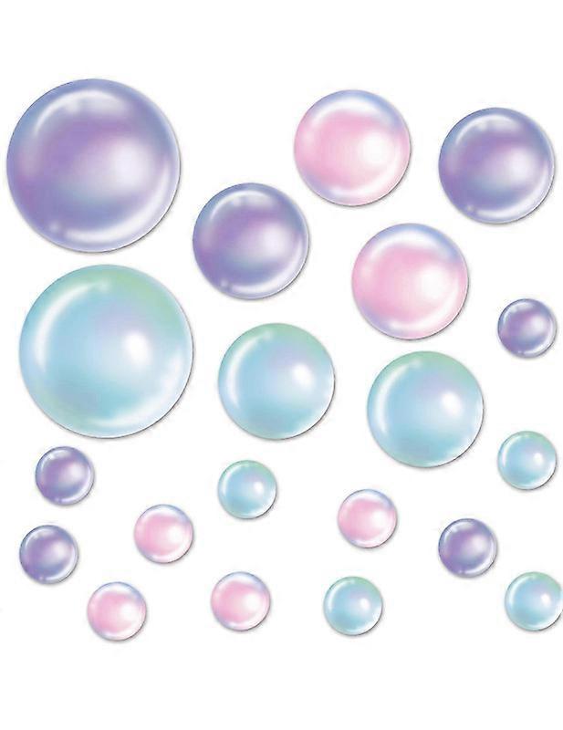 20 Regnbågsskimrande bubbeldekorationer 10 till 30 cm