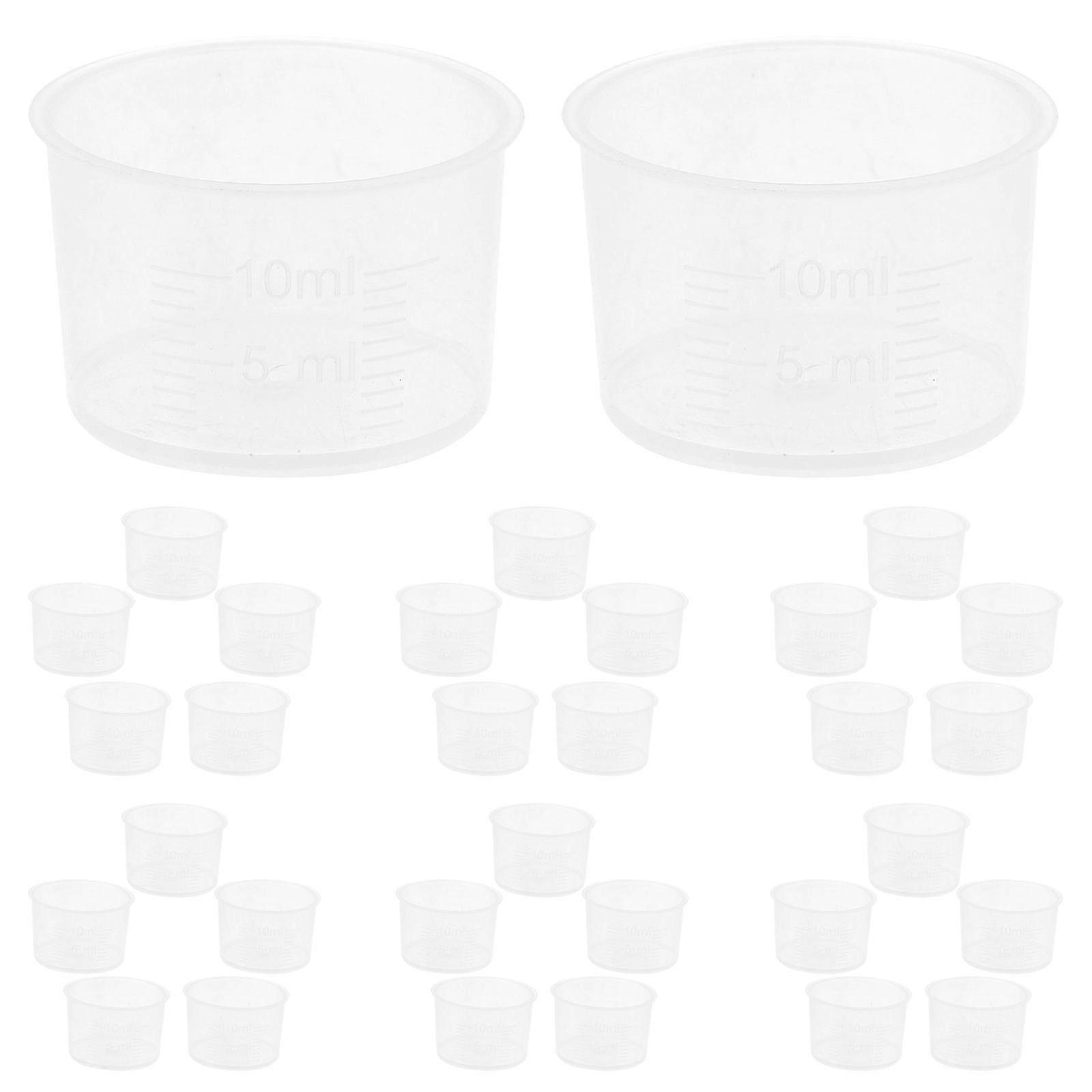 200Pcs Multi-function Measuring Cup Small Capacity Liquid Measuring Cup Baking Accessory(10ml)