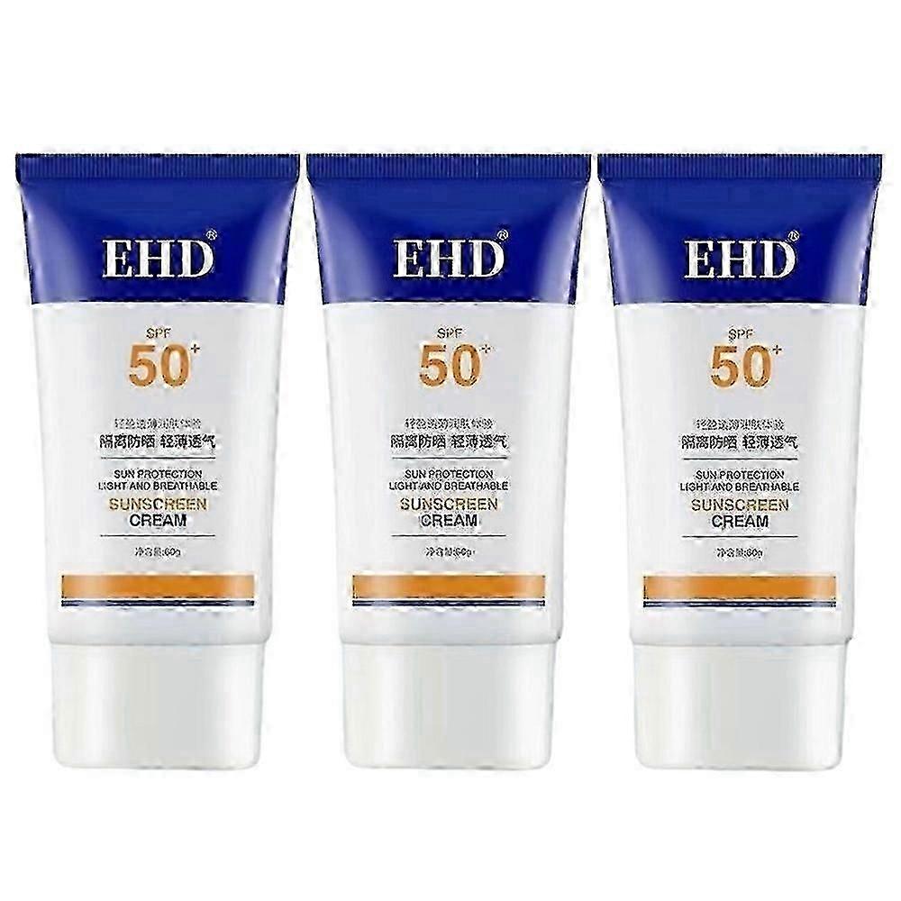 3X EHD sunscreen: Light and non-greasy, protection against UV rays
