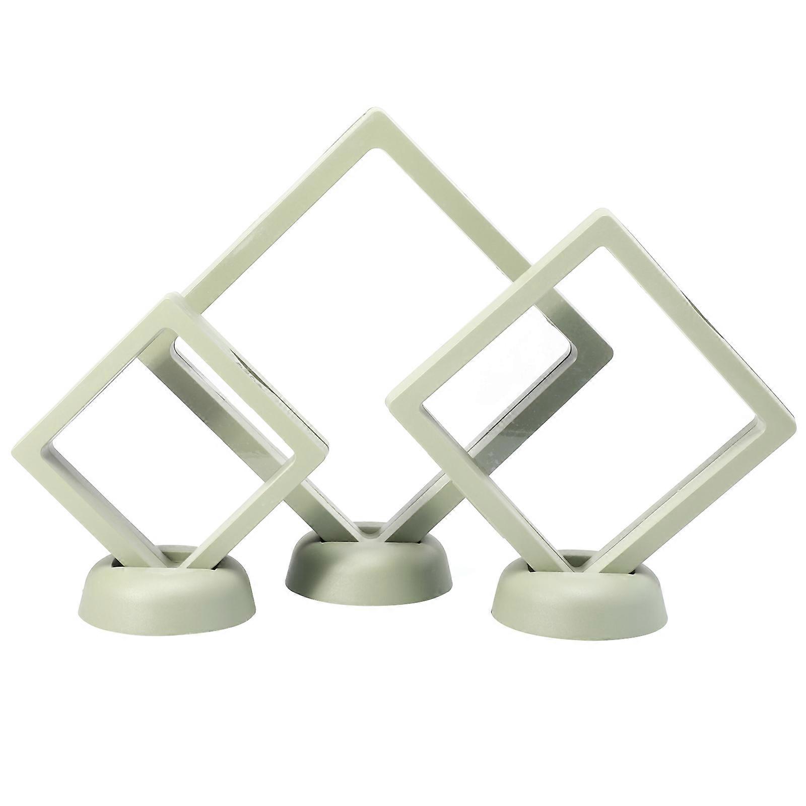 Jewelry Display Stand Floating Frame for Storage 3Sets Holder