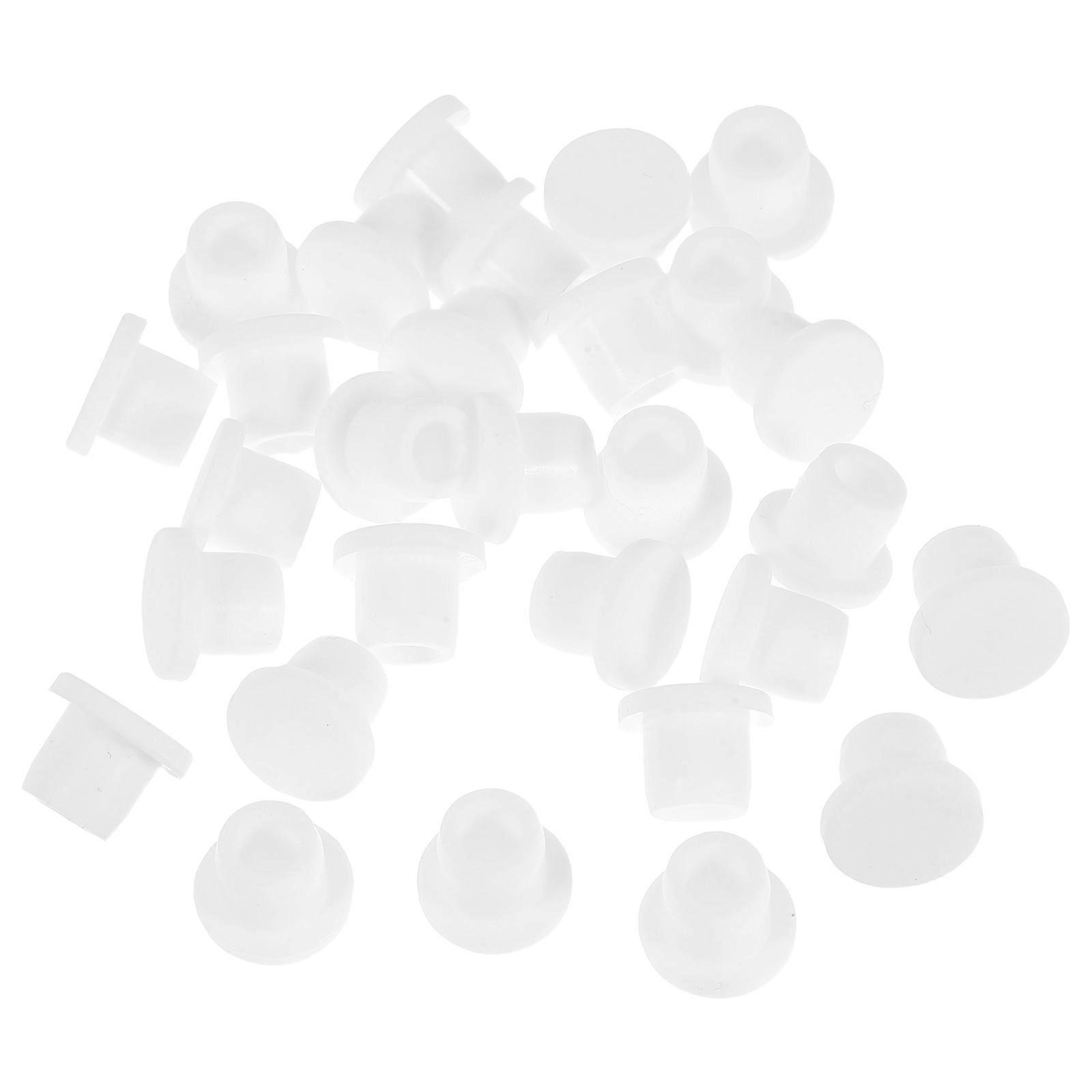 Silicone Sink Plug for Overflow Prevention 28Pcs White Flexible Design