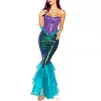 Womens Cosplay Fancy Dresses Glitter Mermaid Costume Fishtail Dress |  Fruugo IE