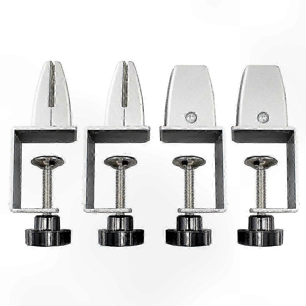 4-Pack Privacy Screen Brackets for Desk Dividers and Workspace Separators