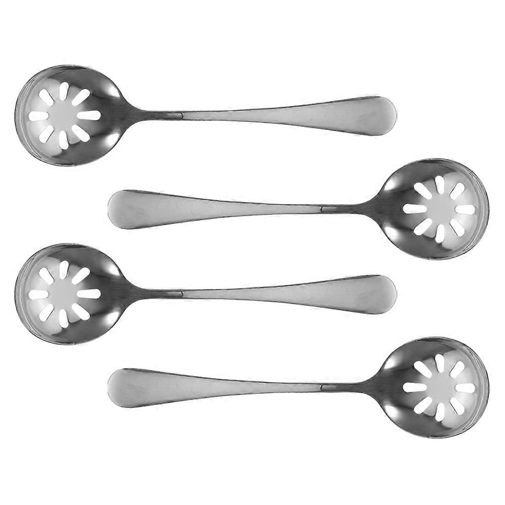 Buffet Serving Utensils Slotted Spoon Drain Liquids Filter Small Slotted Spoons 4Pcs