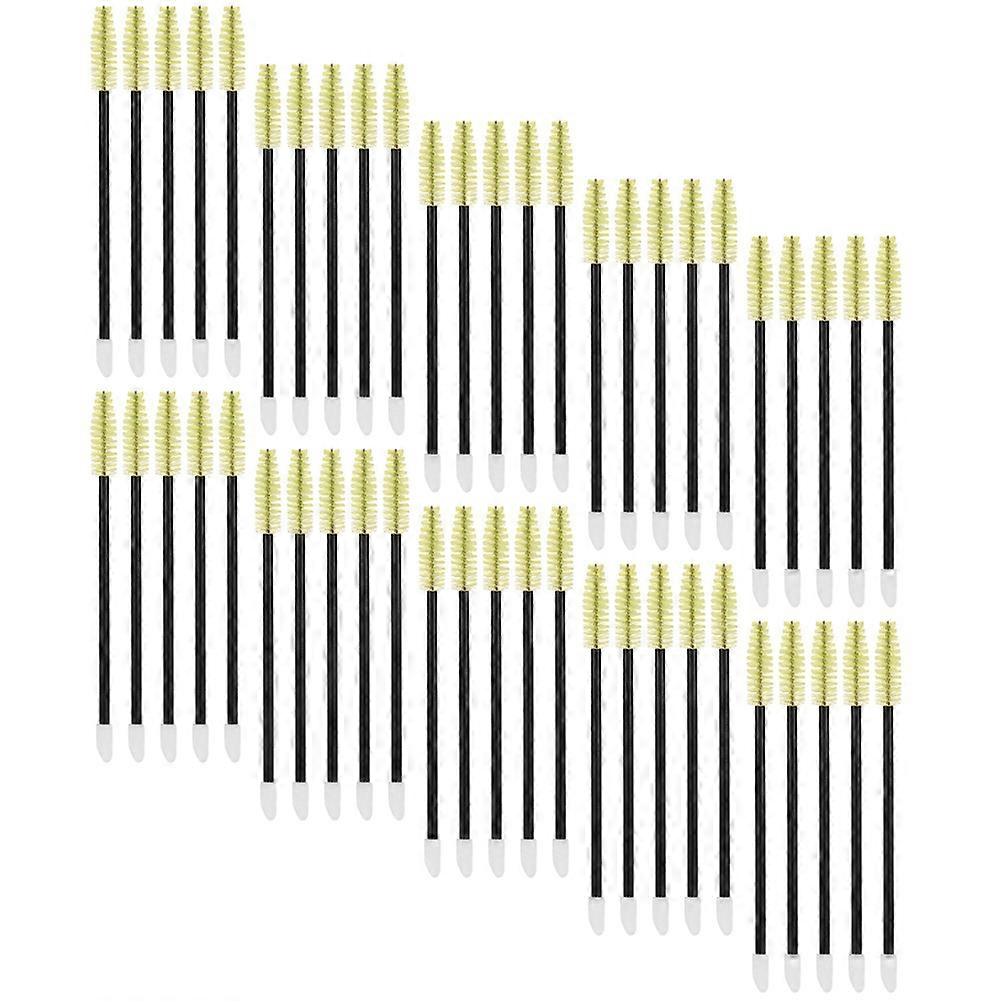 Disposable Eyelash Brush 250Pcs For Eyelash Combing Light Green Dual-Ended Suitable For Travel Makeup Users