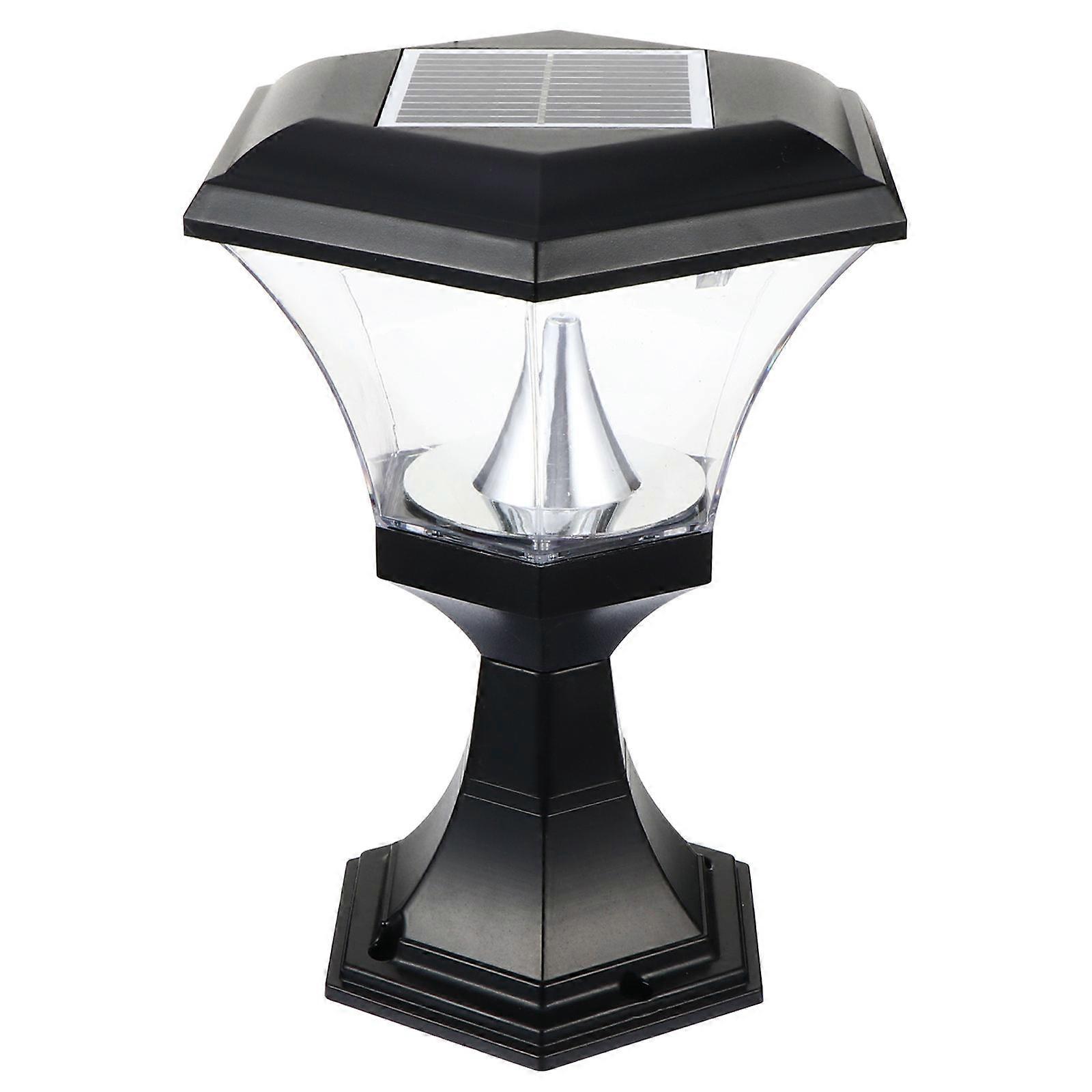 Waterproof Solar Column Lamp Outdoor Yard Lighting Simple Design 1Pack