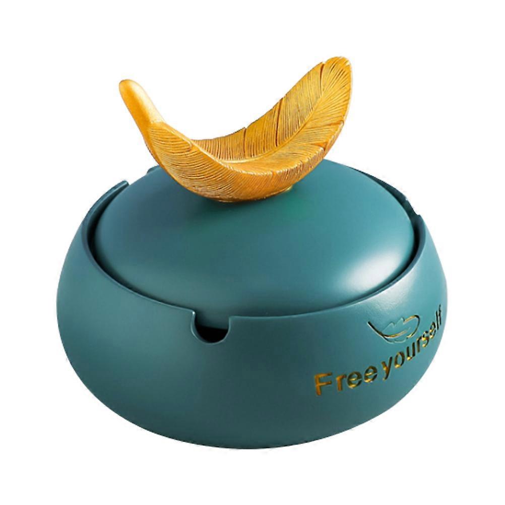 Resin Ashtray Creative Covered Ash Holder for Home Use 2Pcs Set