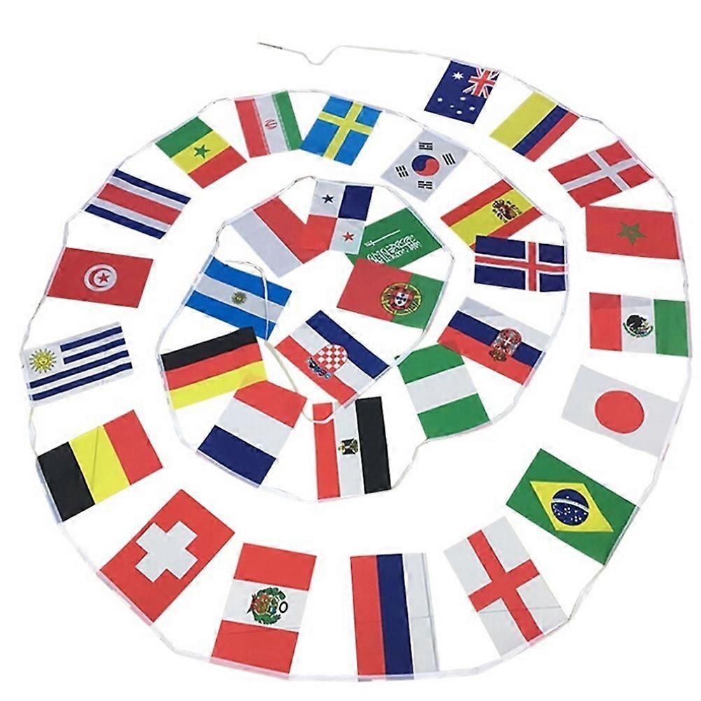 Assorted Color National Flags Banner for Fan's Party Decoration 2Pcs