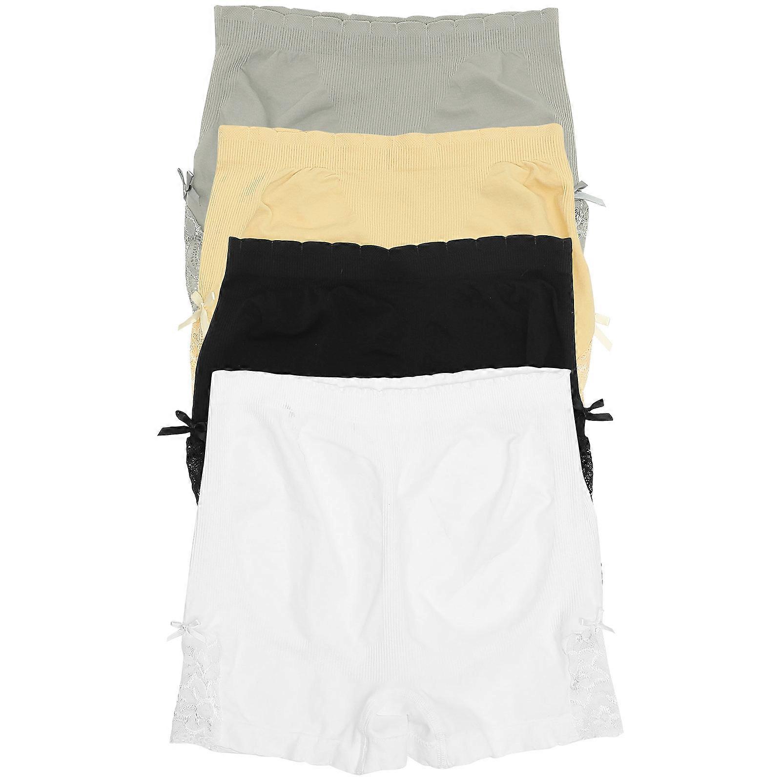 מכנסי קיץ לנשים 8 חלקים לבנות ללבישה יומיומית בד אלסטי קל לכביסה בצבע שחור ואפור