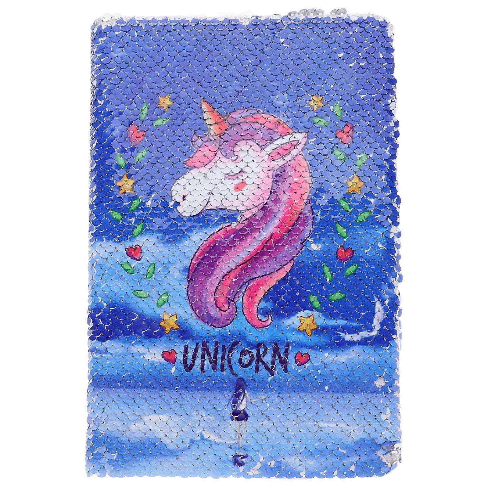 Novelty Design Glitter Notebook A5 Size Sequin Notepad For Children Journaling 5Pcs