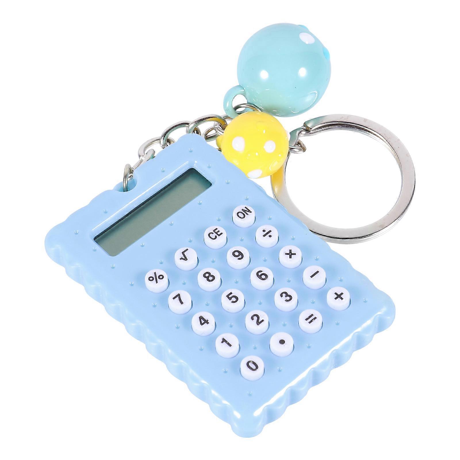 8- Display Mini Calculator Portable Calculator for Calculating 2Pcs with Keychain