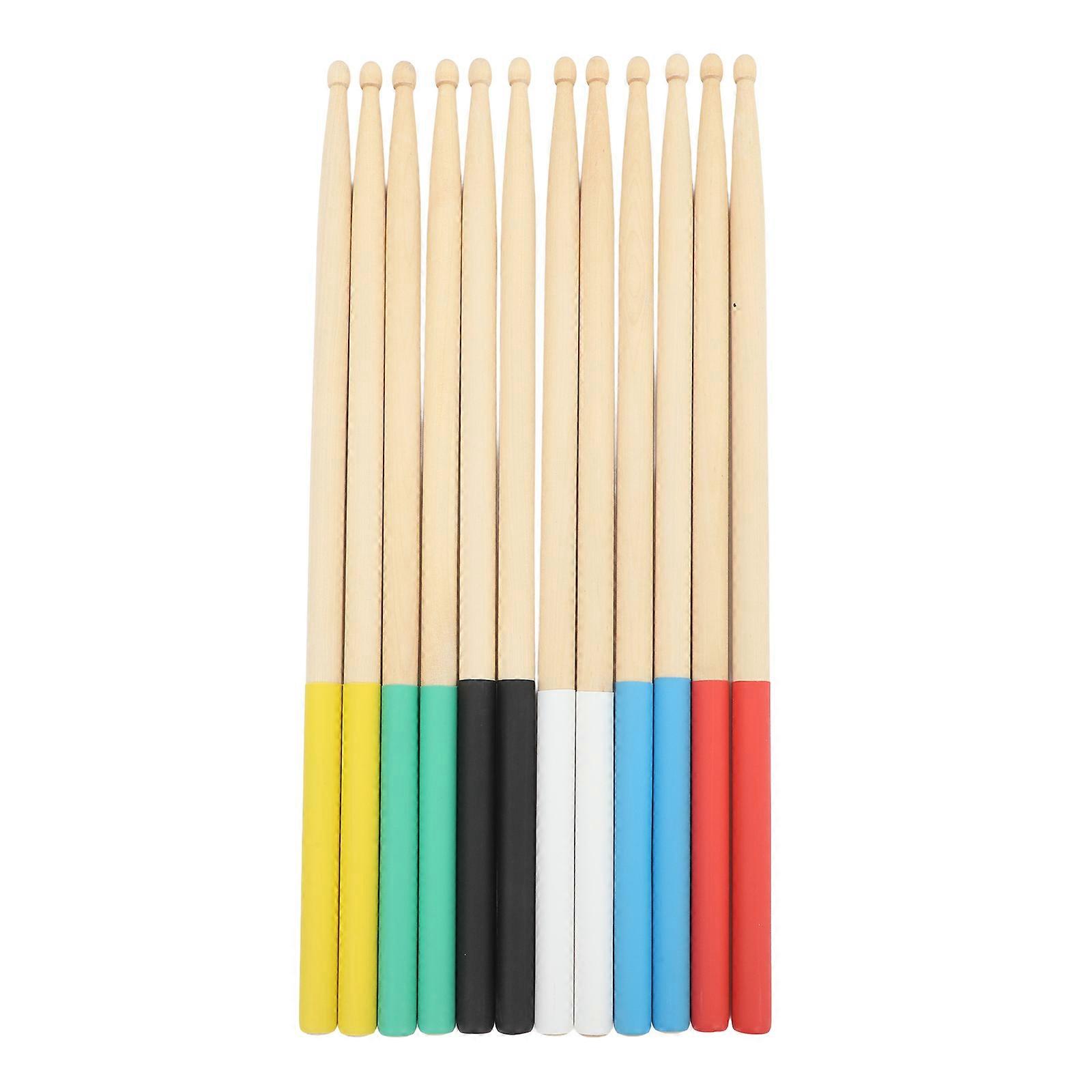 Professional Wooden Drumsticks Percussion Drumsticks for Music Playing 12Pairs