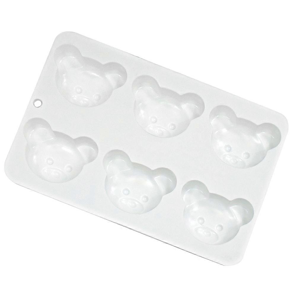 Bear Head Silicone Mold for Candy Making White DIY Kitchen Baking Mold