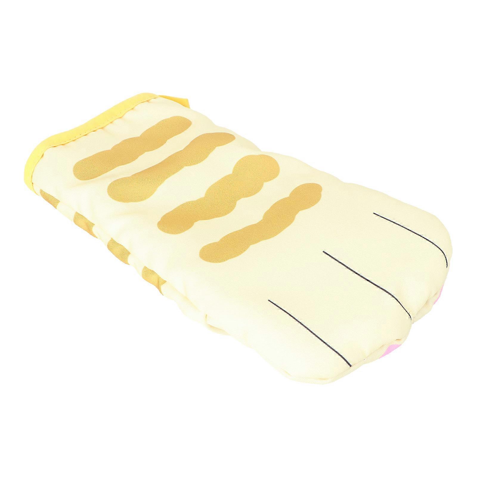 Oven Gloves Heat Insulation Gloves for Kitchen Use 2Pcs Yellow Polyester