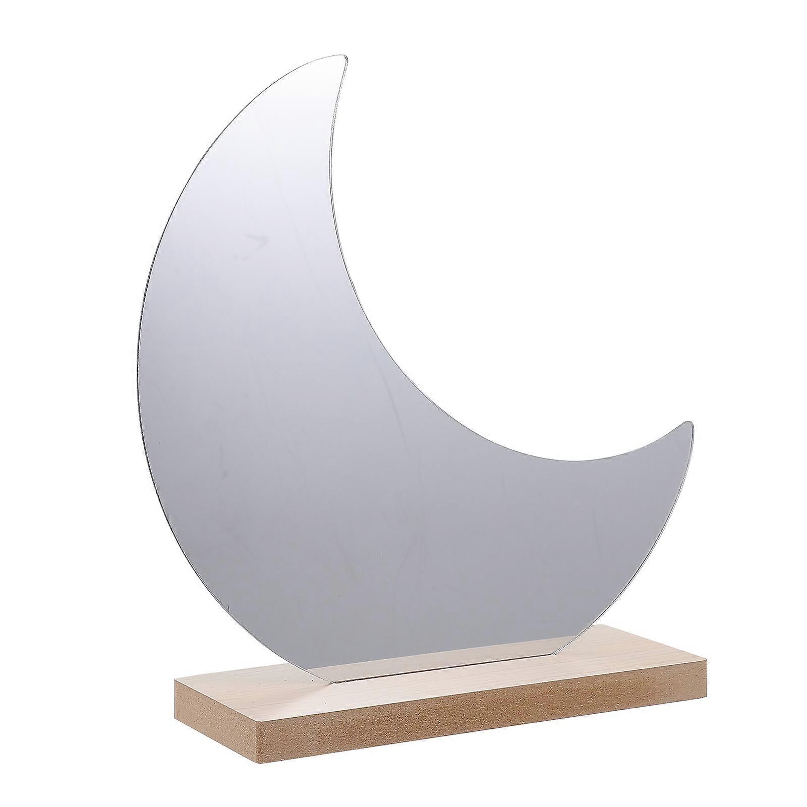 Beige Makeup Mirror Decorative Mirror for Home Use 1Pcs Acrylic Material