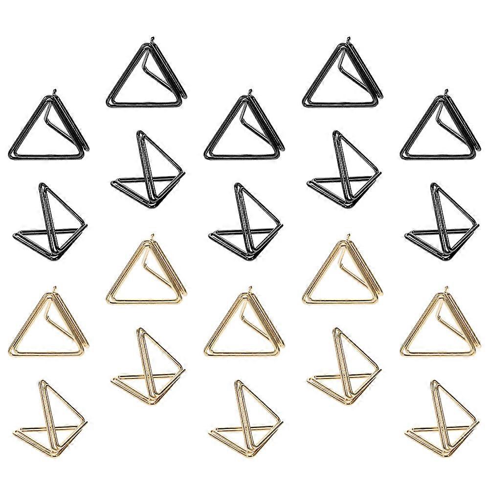 Triangular Memo Clips Paper Clips for Daily Use 60Pcs Aluminum Alloy