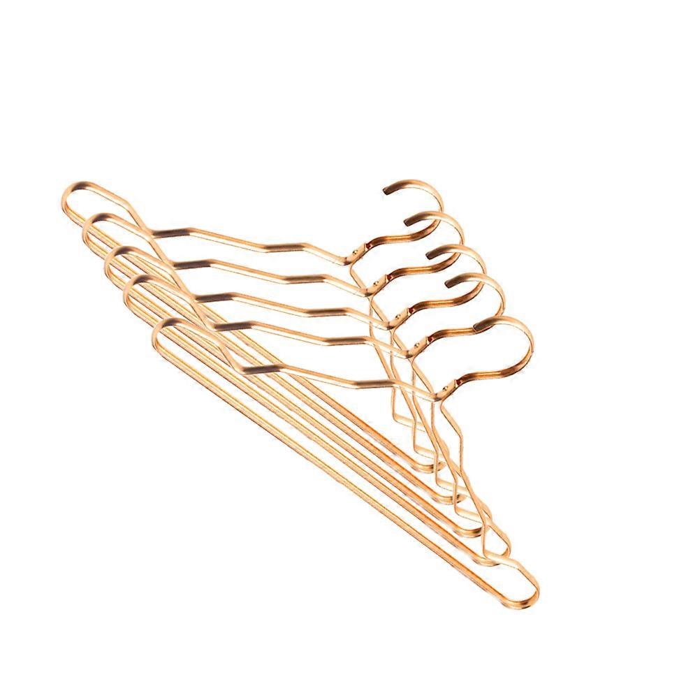 Aluminium Alloy Hangers With Non Trace Function Ideal For Home Use In Golden Size 41X19Cm 5Pcs