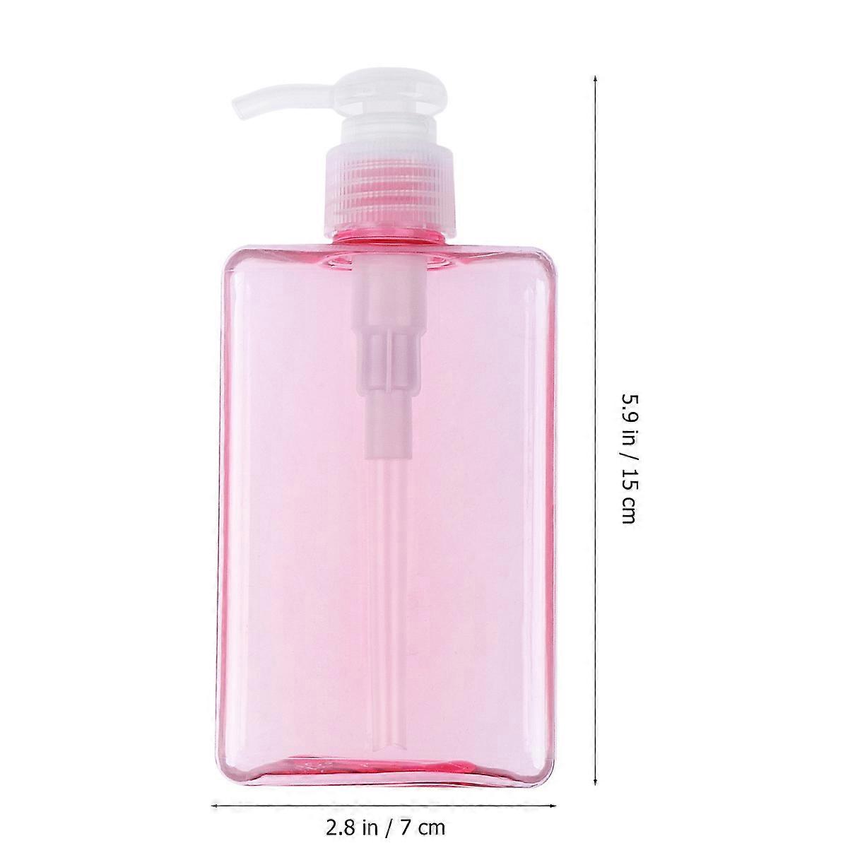 Empty Press Bottle Cosmetic Bottle for Storage Use 6Pcs Pink Pump Bottles