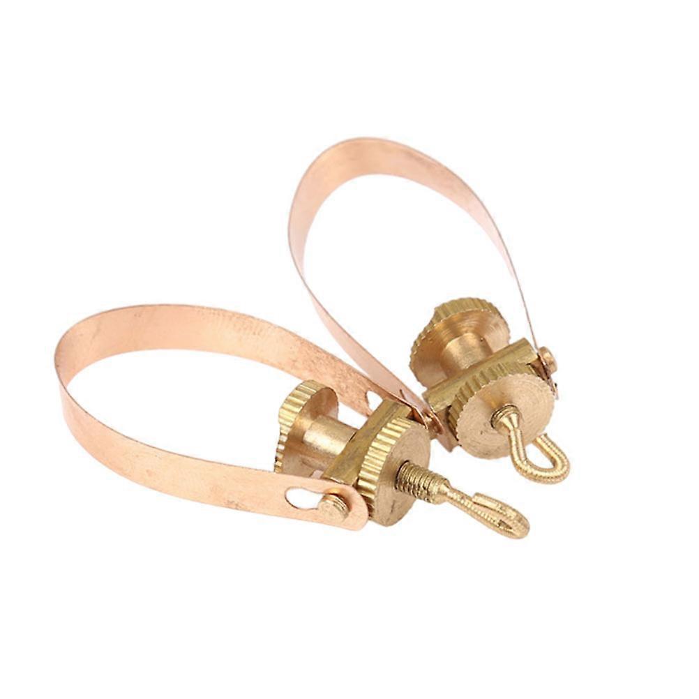 Golden Copper Erhu Fine Tuners for Accurate String Adjustment 4Pcs Set