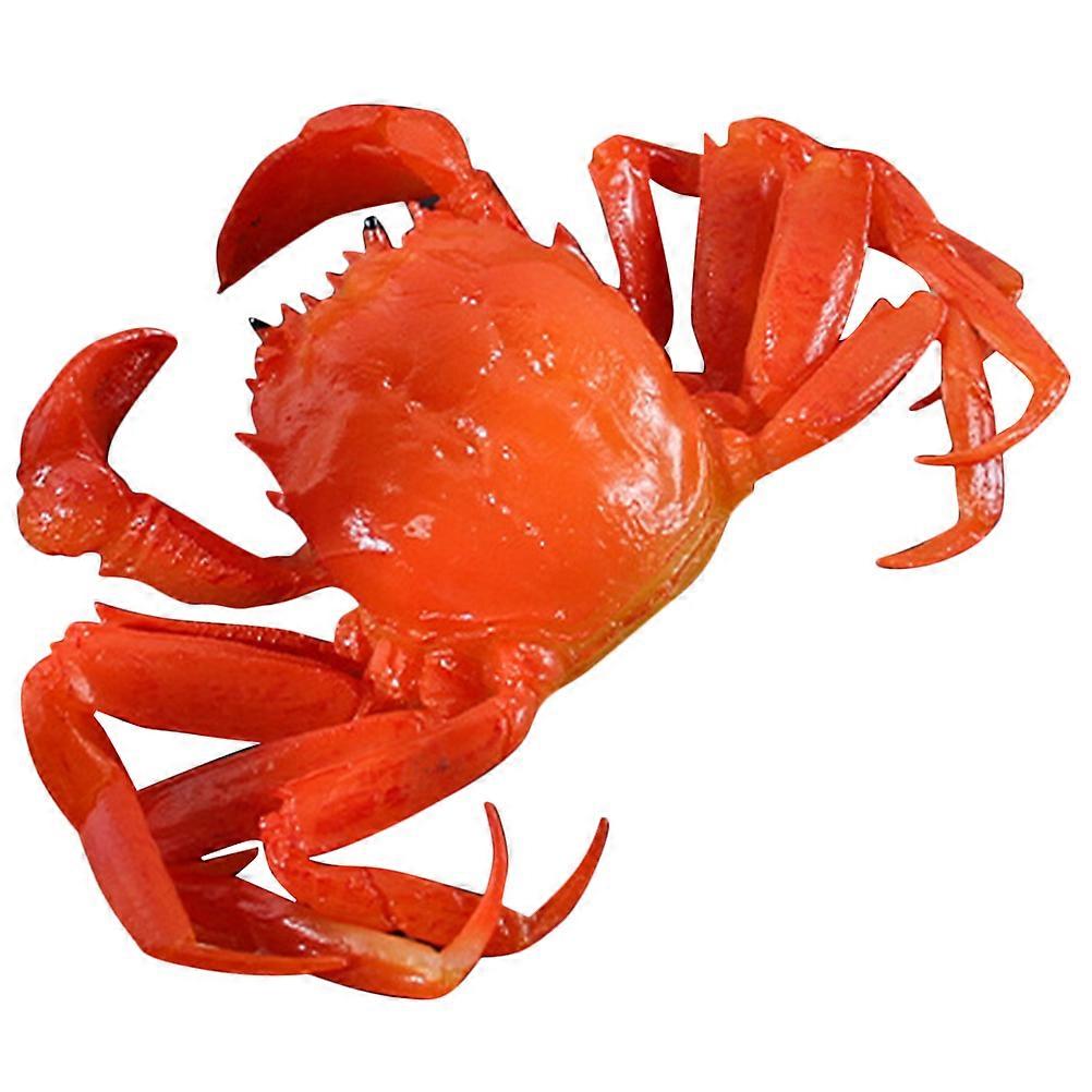 Playset Model Crab Plastic Crab Model for Decoration 5Pcs Orange PVC
