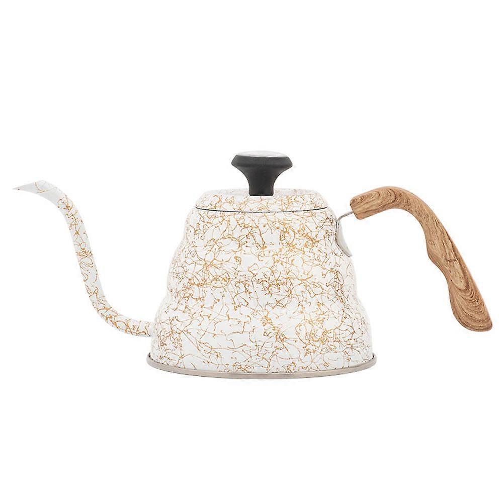 Bollitore per caffè con manico in legno, 1 pezzo, in acciaio inox, per la preparazione del caffè