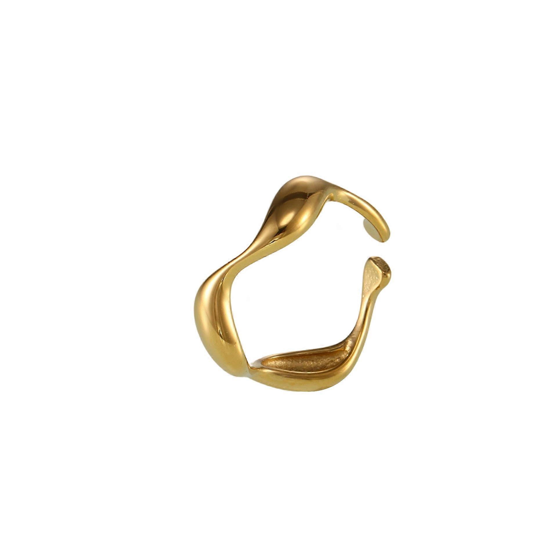 Women's Ring, Minimalist Wave Geometric Curved Open Stackable Index Finger Chic Ring