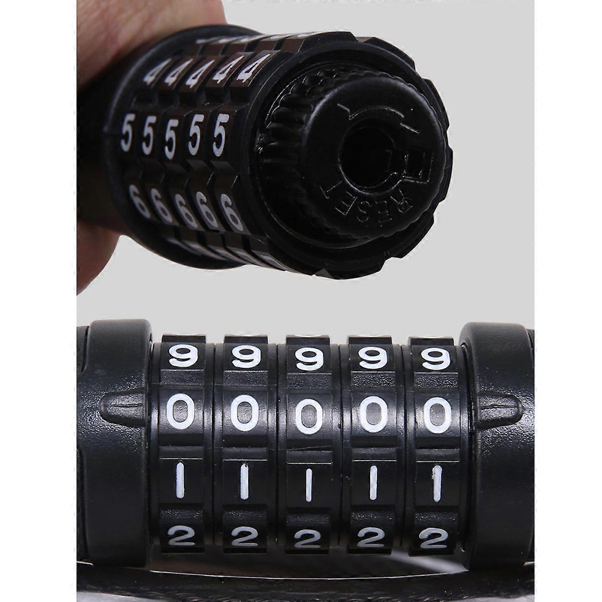 Security Bicycle Lock With Password Reset Technology For Motorcycle And Baby Cart 6mm*900mm Featuring A Sturdy Steel Chain Available In Black 3Pcs