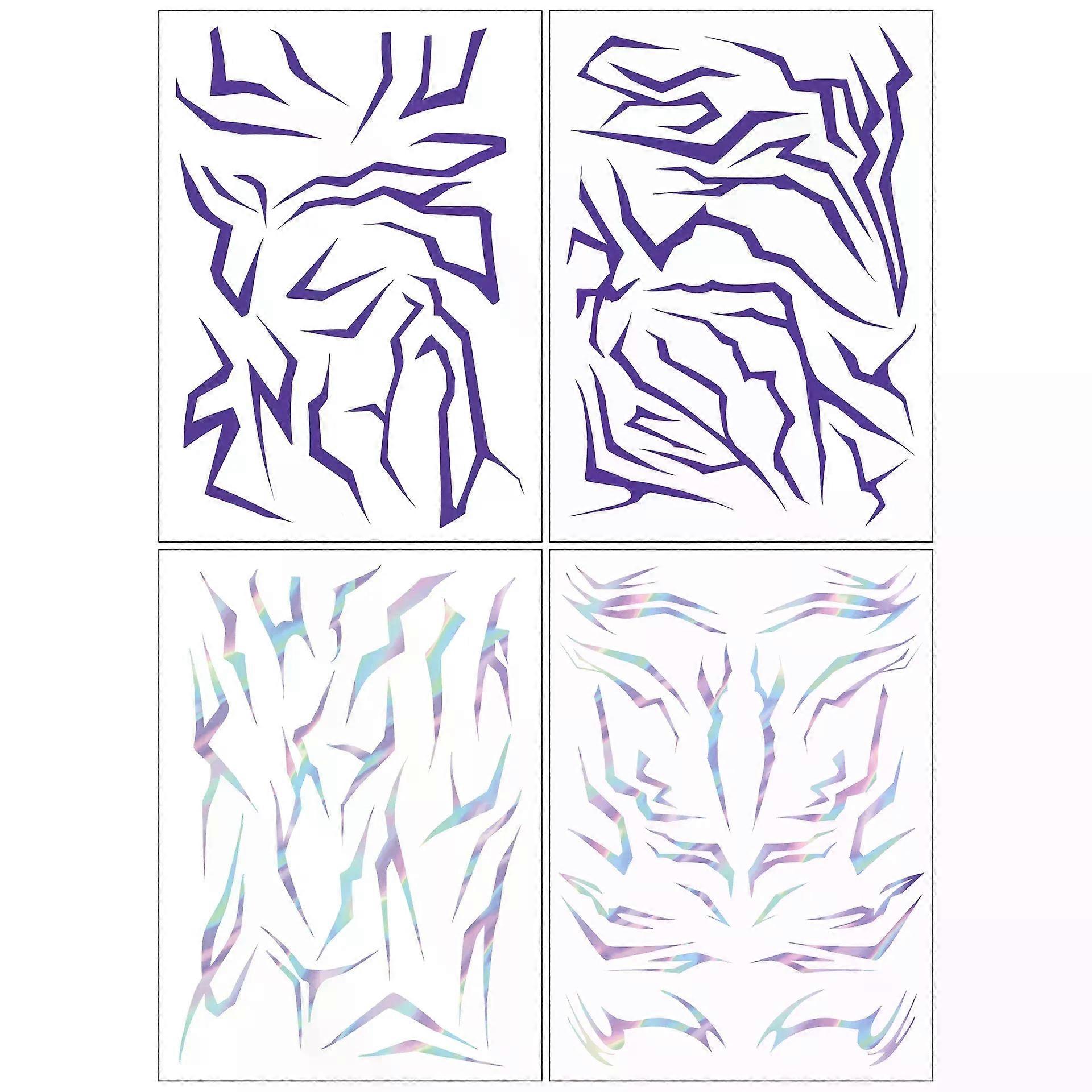 8 db-os ideiglenes tetováláskészlet és Jinu minták | HUNTR/Xi Saja születésnapi bugyi fiúknak Haloween cosplay tetoválások