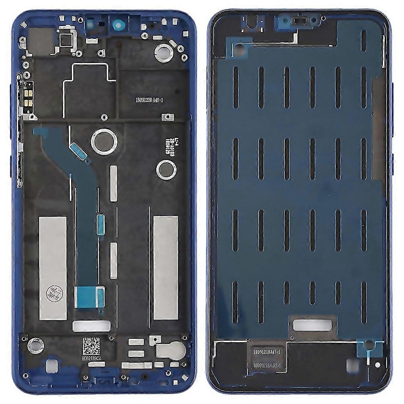 For Middle Frame Bezel With Side Keys For Xiaomi Mi 8 Lite Blue