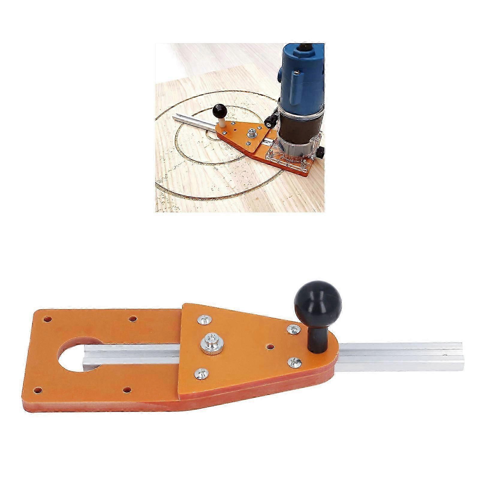 Router Slotting Plate with 260mm Rail Circle Milling Balance Base Plate Woodworking Trimming Guide Kit