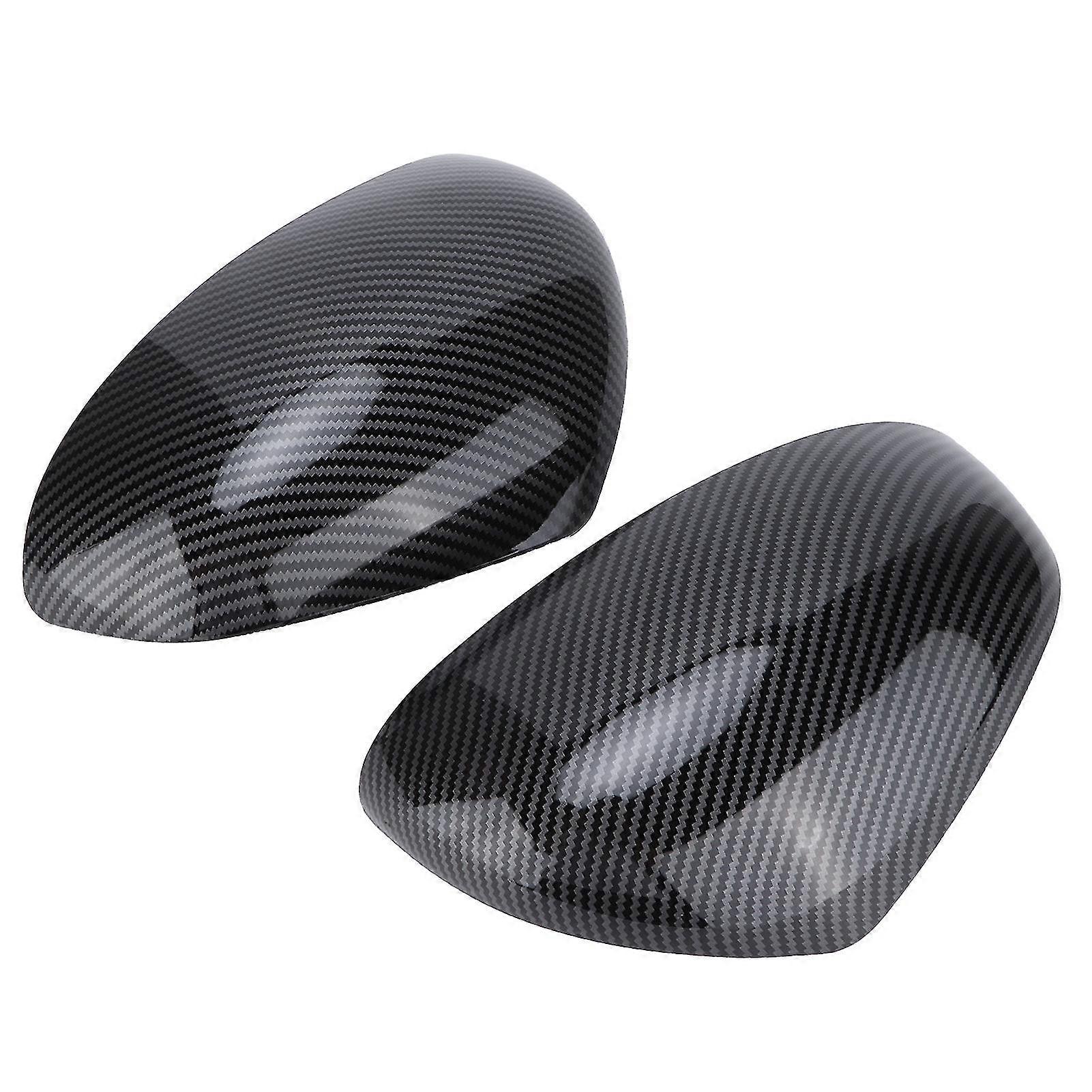 Carbon Fiber Rearview Mirror Caps for Smart Fortwo/Forfour 453 2015-2021, Stick-On Protective Housing Replacement Pair