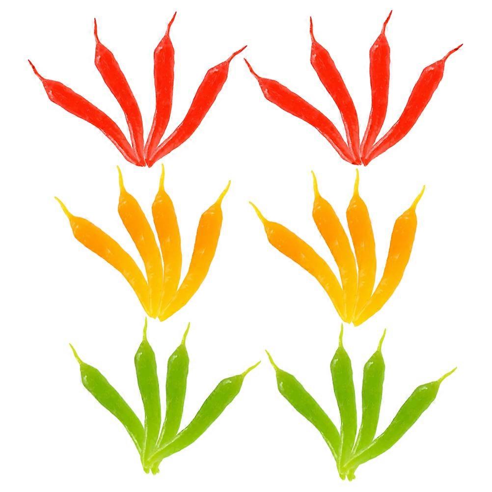 Simulated Chili Pepper Model for Decoration 24Pcs Artificial Small Peppers