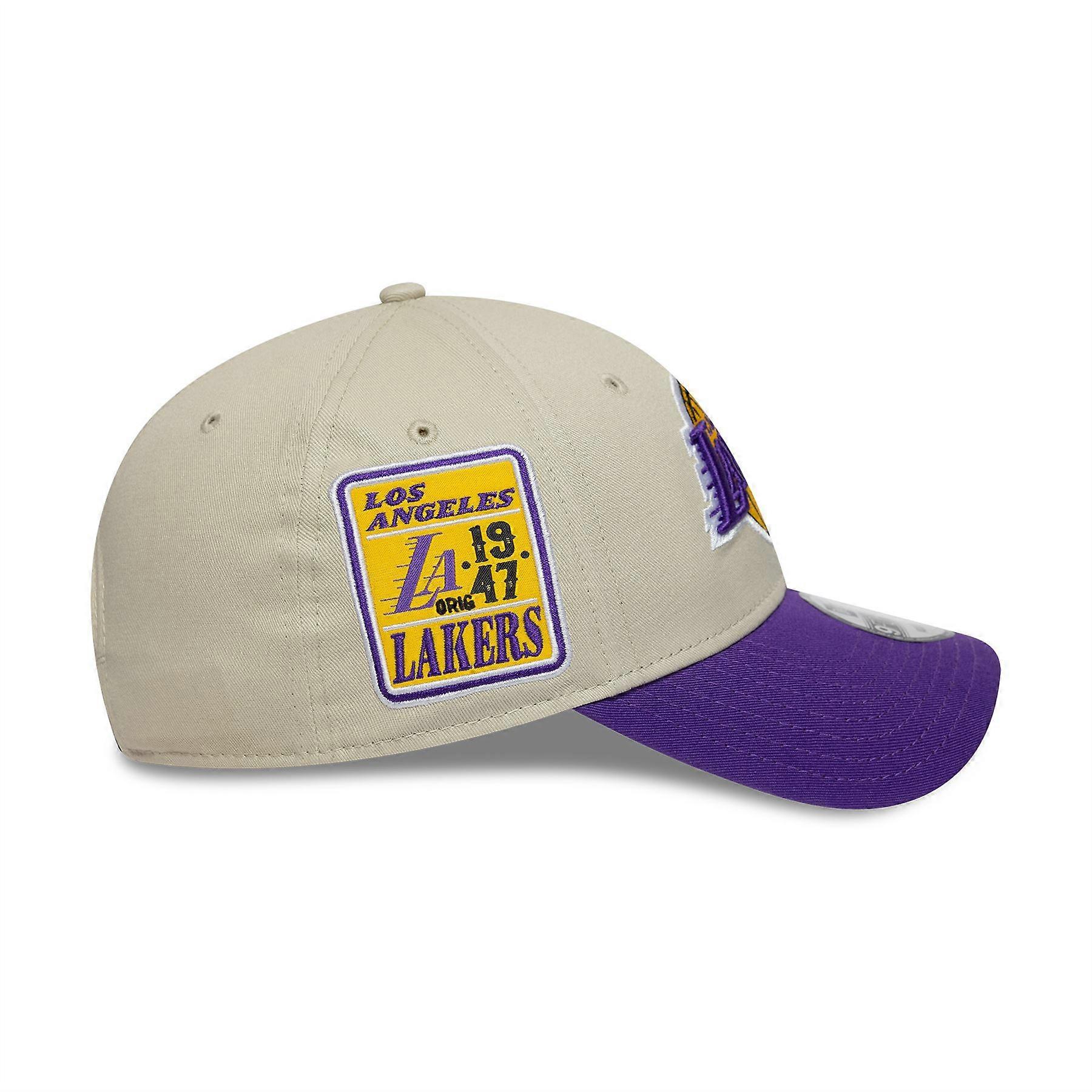 LA Lakers NBA Contrast Patch Cream 9FORTY Strapback Cap