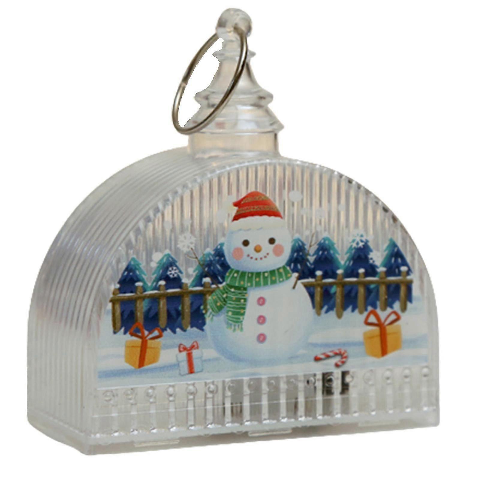 Lighted Snow Globe Christmas Decor Battery Include Clear Led Lights Hanging Lantern
