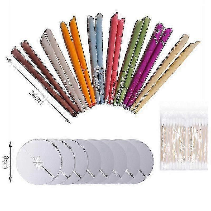 شموع الأذن ، 16 قطعة شموع الأذن الطبيعية هوبي شمع العسل المخاريط ، الشموع المخروطية المجوفة