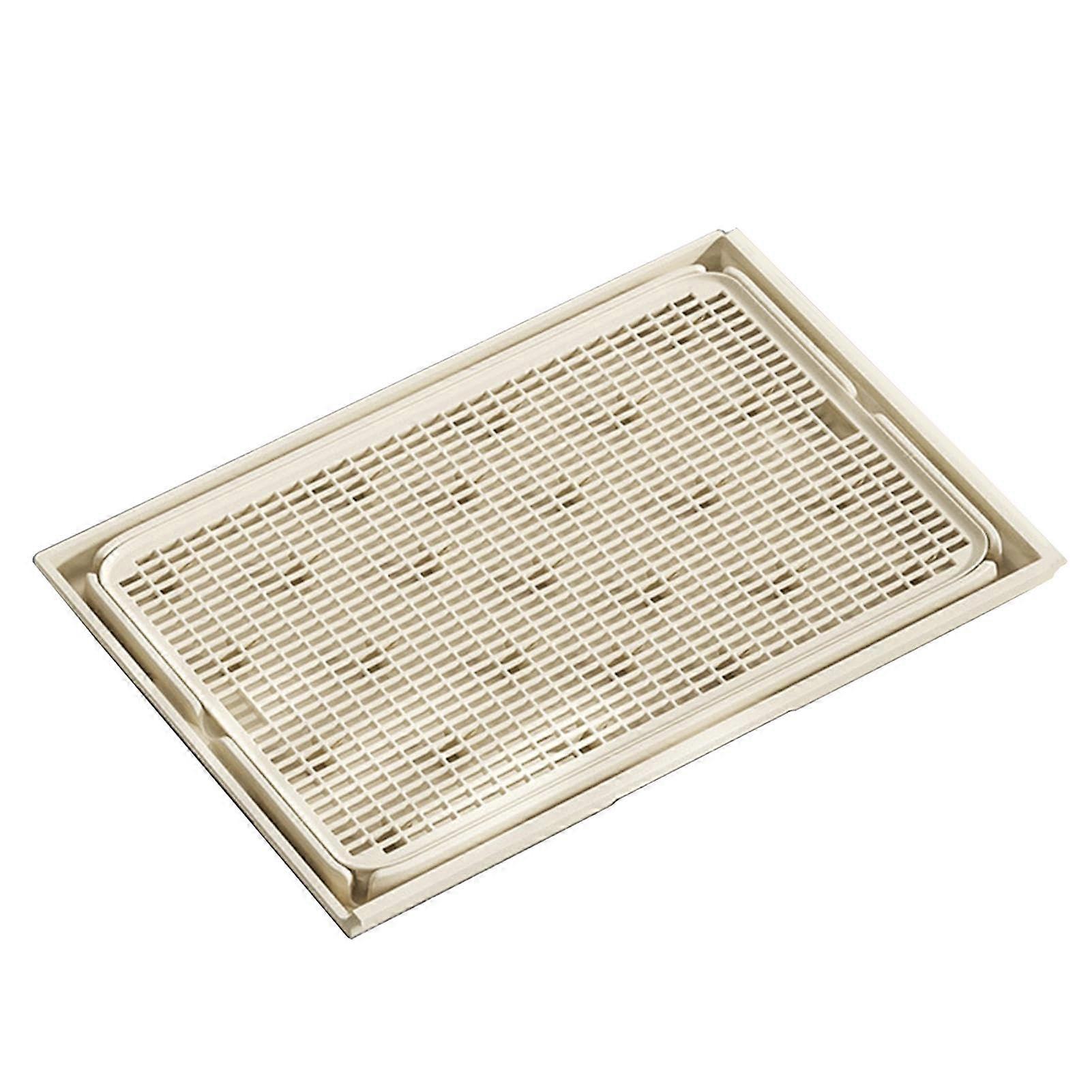 Cat Litter Tray Mat For Cats Khaki Double Layer Cat Litter Pads Washable Litter Mat Floor Mat Litter Catcher Mat