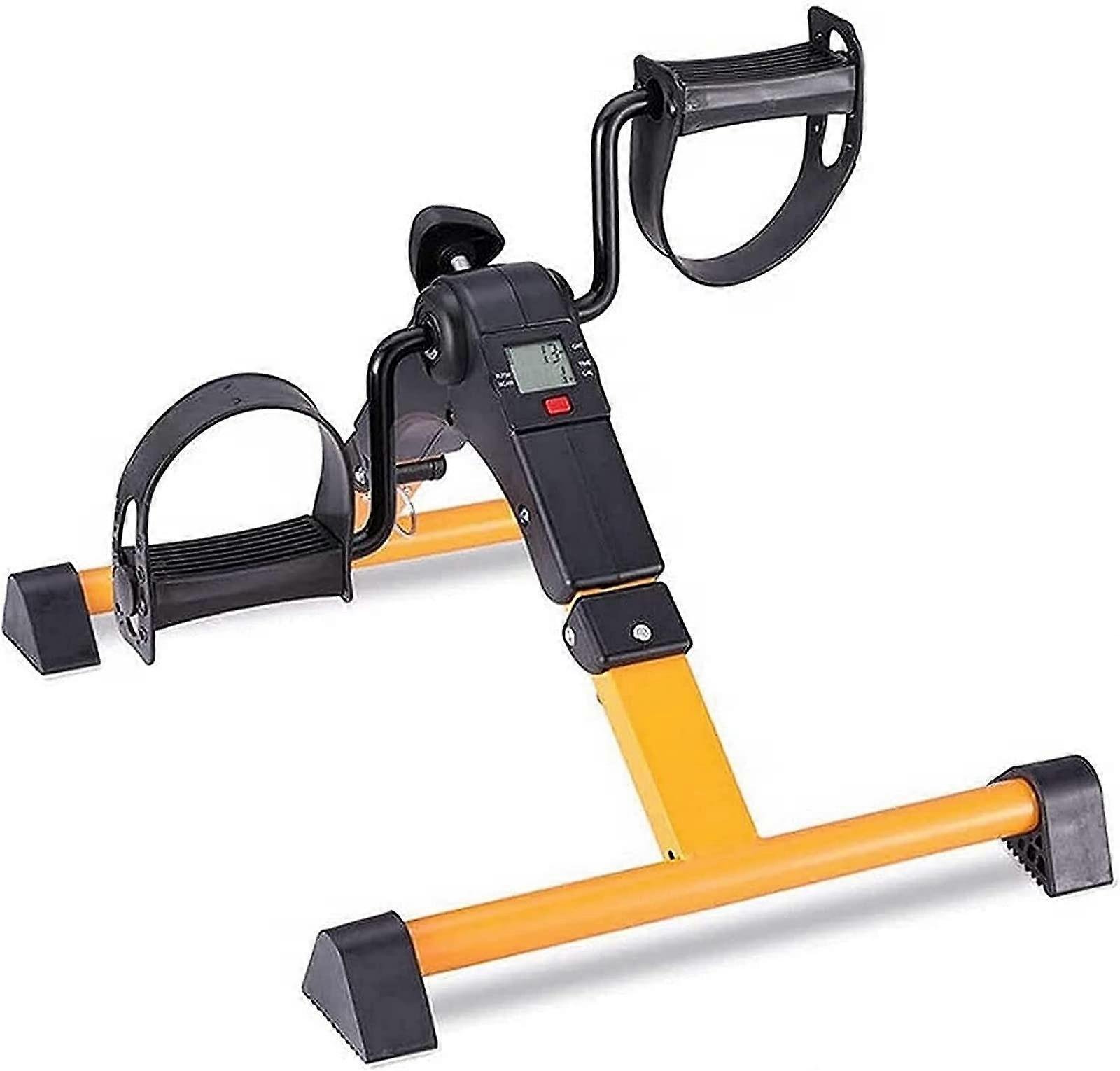 Mini vélo d'exercice pliable à pédale électrique, portable, orange