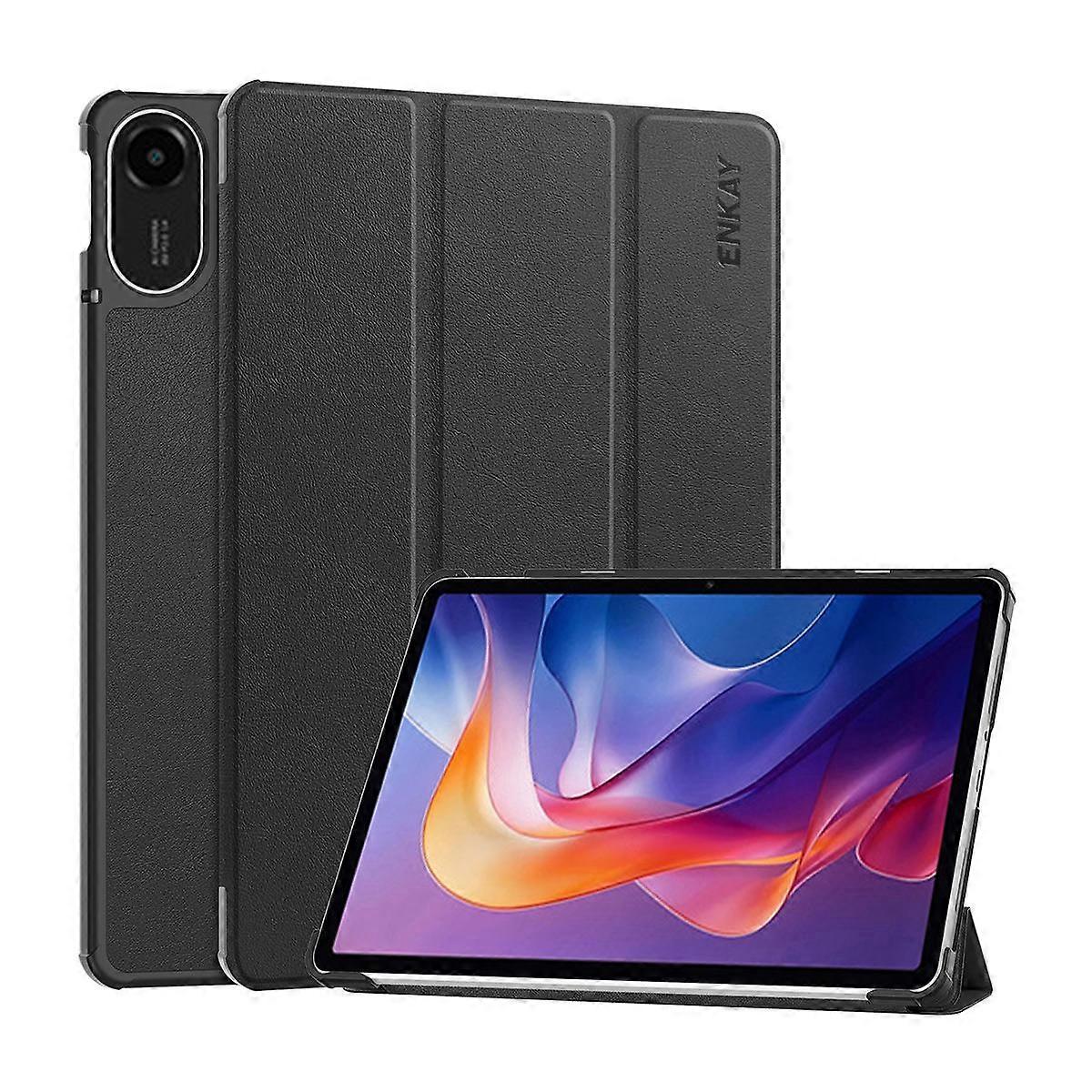 ENKAY Tri-fold Custer Texture Leather Smart Tablet Case
