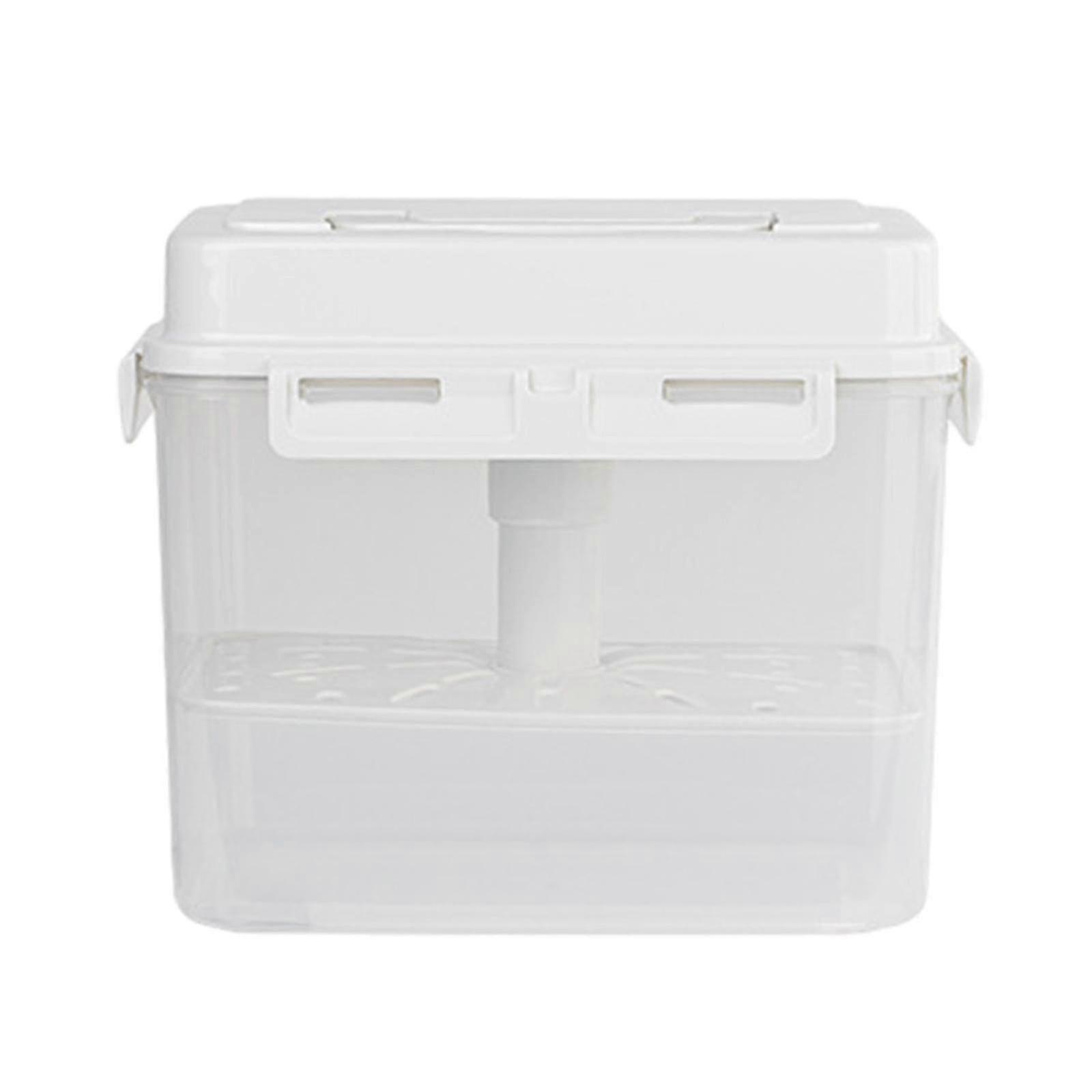 Kimchi Fermentation Container with Press Plate, Food Storage & Fridge Organizer, Refrigerator Safe Preserving Box 25-26s