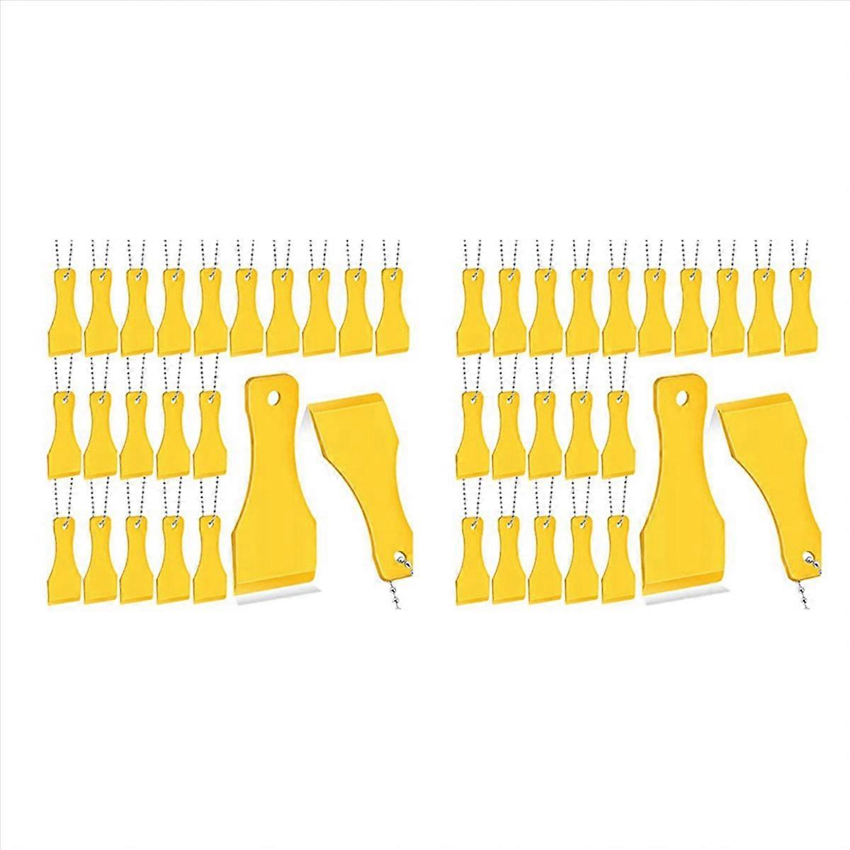 20 PCS Plastic Scraper Tool Keychain Lottery Ticket Scratcher Tool