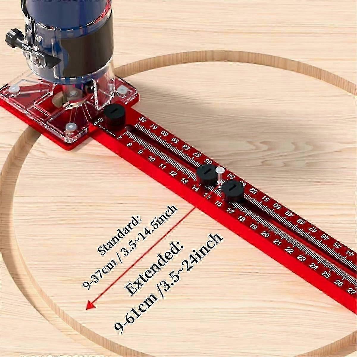 suitable for router, 9-61cm radius circle cutting jig with milling groove bracket