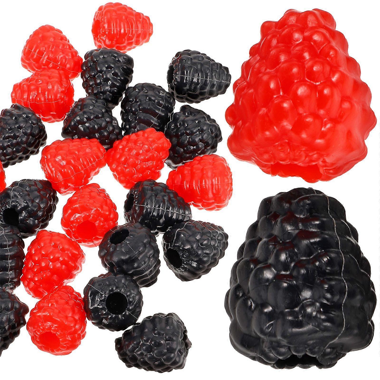 40pcs Raspberry Model Cabinet Raspberry Decor Photo Prop Simulated Fruit Models