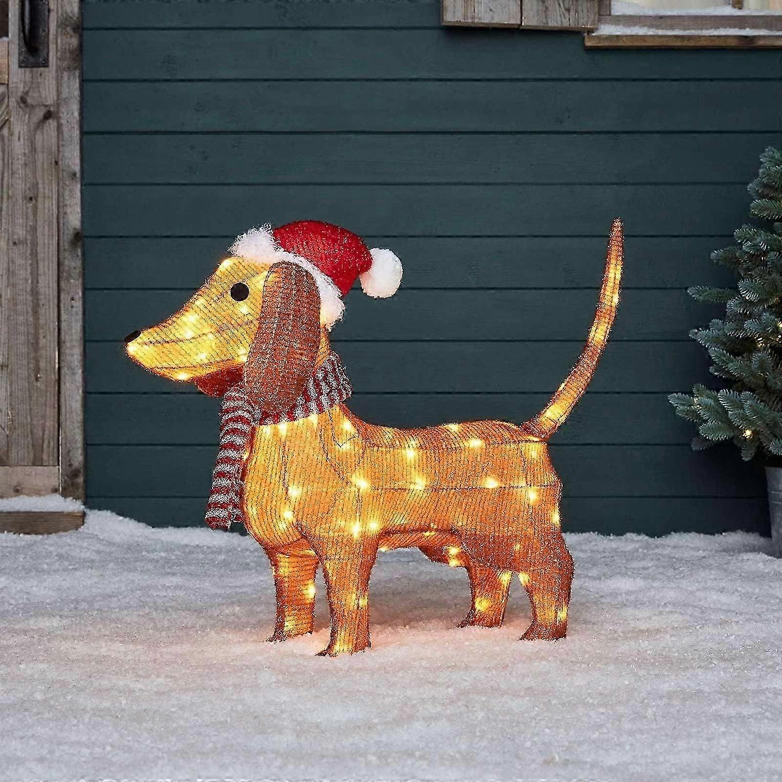 Decorazione natalizia per esterni in metallo luminoso Livrdious, per esterni, da giardino, film di Natale in saldo