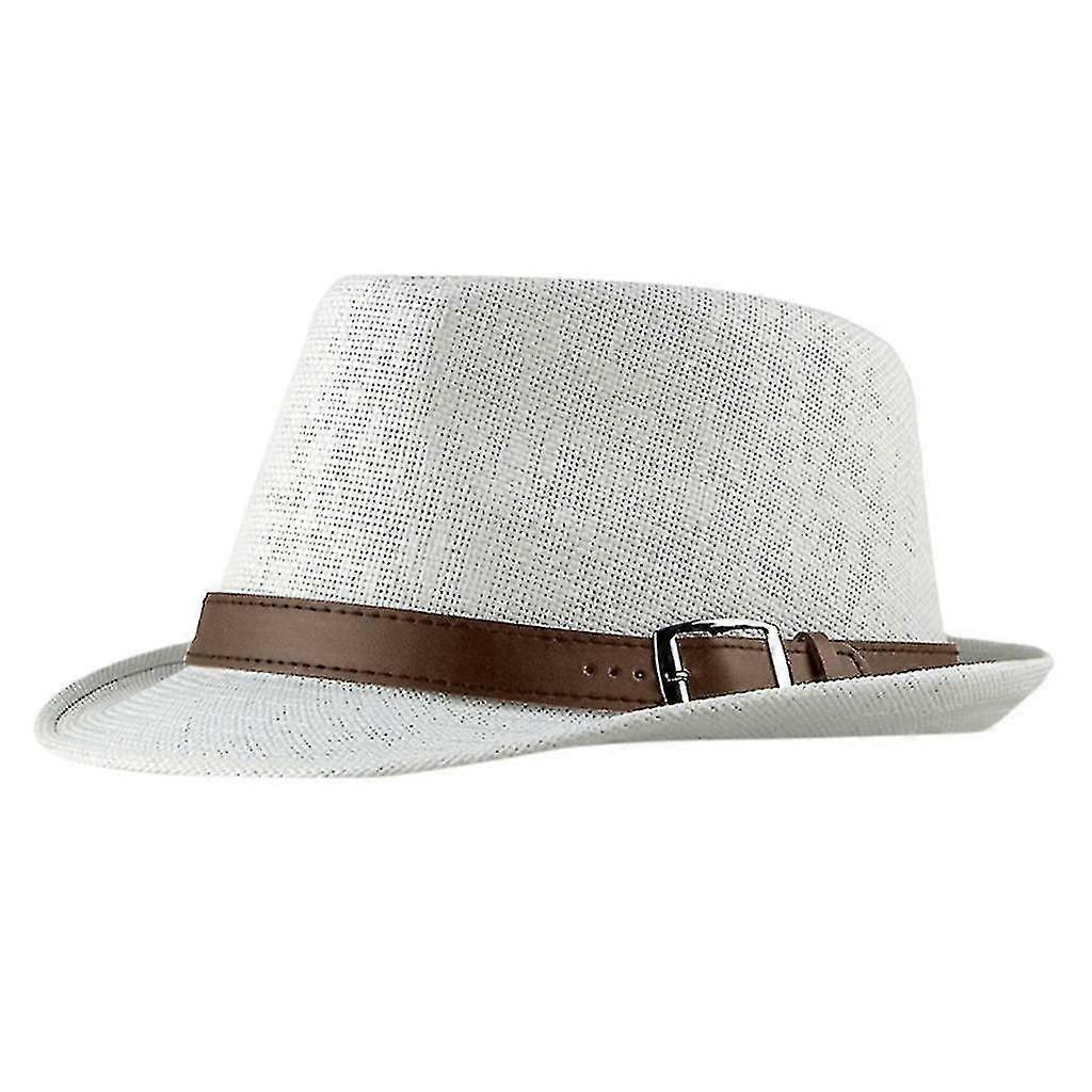 Unisex Summer Straw Structured Packable Sun Summer Beach Hat Cuban