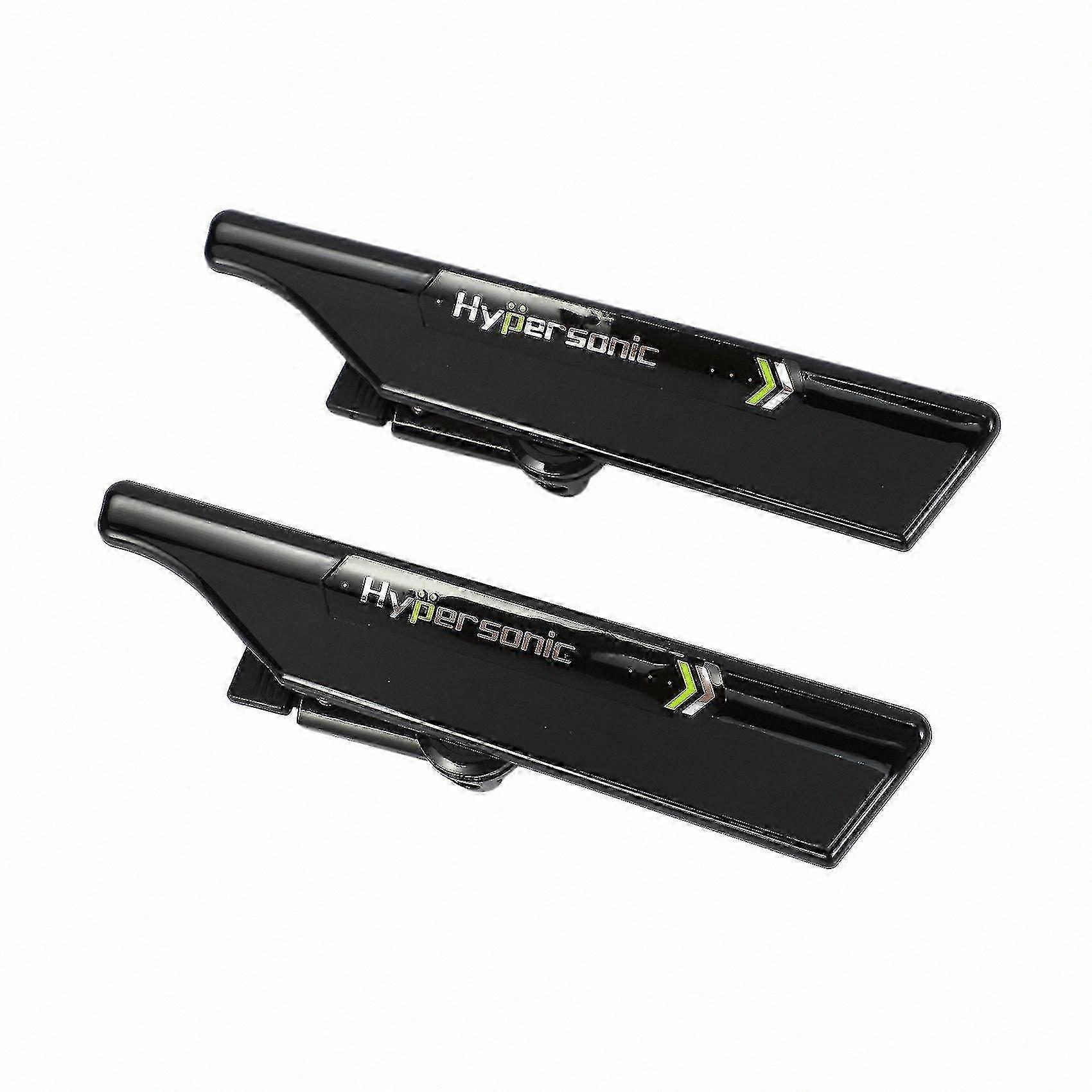 Pair of Black Windshield Wiper Spoilers with Wing Design for Enhanced Wiper Performance
