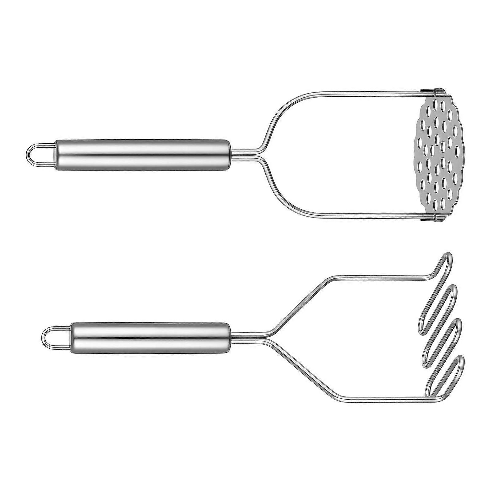 Ergonomic Handle Floral Waved Shape Potato Crusher Nonslip Grip Fruit and Vegetable Press Practical Mashing Tool Multicolor